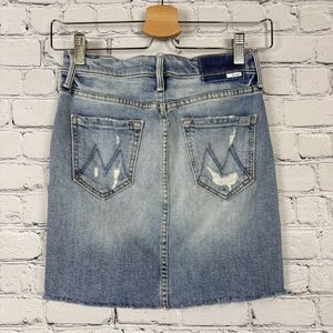 MOTHER Light Blue Denim Mini Skirt